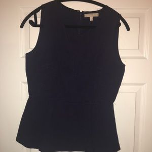 Banana Republic Navy Blue Linen Blouse